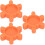 3Pièces Insert Spider Caoutchouc Souple Orange Pour Accouplement Mors 9