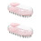 2Pcs Portable Multifunctional Pet Bath and Massage Brush Pink 5