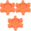 3Pièces Insert Spider Caoutchouc Souple Orange Pour Accouplement Mors 5