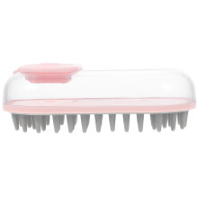 2Pcs Portable Multifunctional Pet Bath and Massage Brush Pink