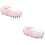 2Pcs Portable Multifunctional Pet Bath and Massage Brush Pink 6