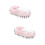 2Pcs Portable Multifunctional Pet Bath and Massage Brush Pink 7