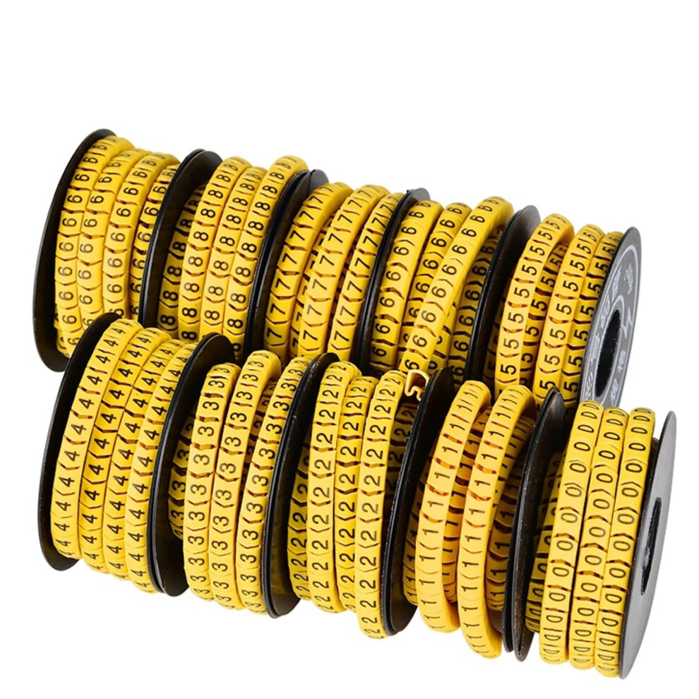 Cable Labels With Numbers 10 Rolls Pvc Antislip Wire Markers For Clear Identification 2.5 Sq 9113335844544