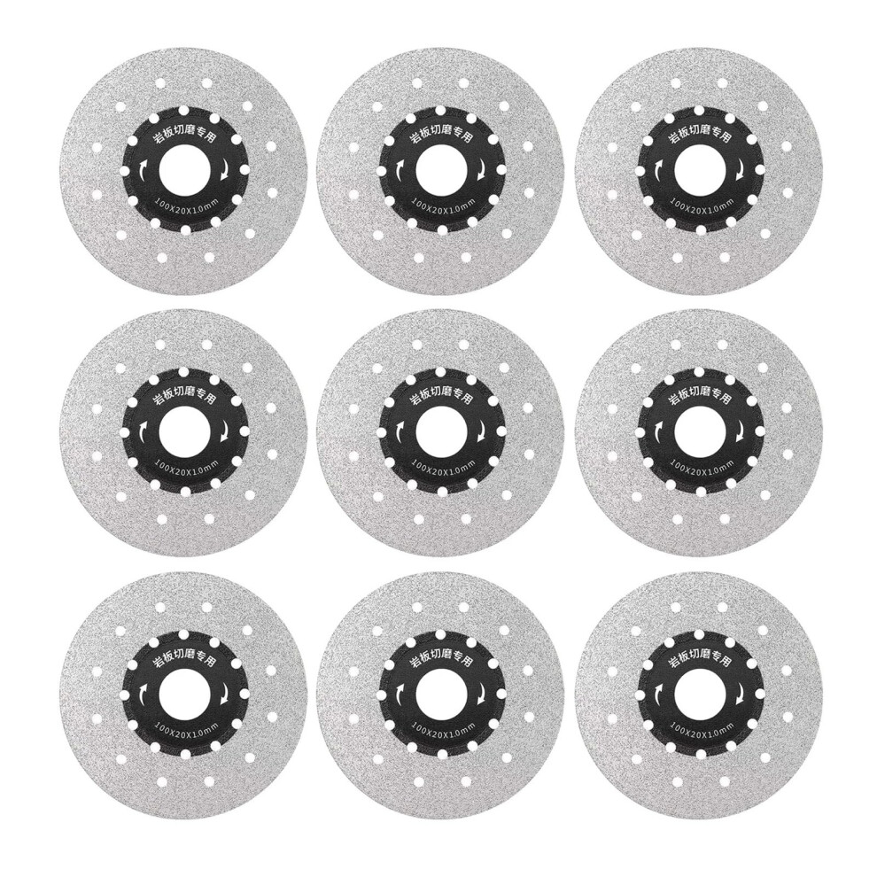 Ceramic Tile Cutting Disc Set 9Pc Diamond Blade For Stone And Marble Fast Precision Wet Dry Use 9169991727851