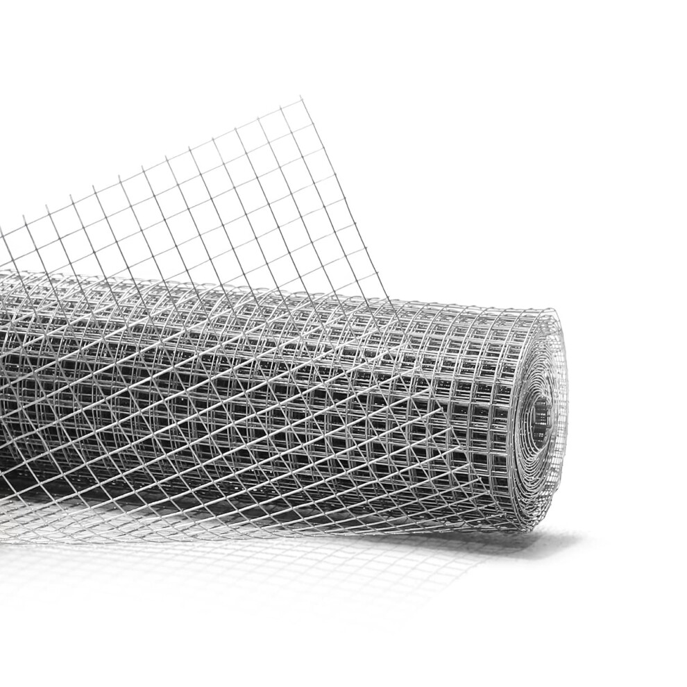 19 Gauge Galvanized Hardware Cloth 1/2 Inch Welded Wire Mesh Roll Rustproof Pest Barrier For Garden And Chicken Coop 3Ft X 10Ft 9455672116404