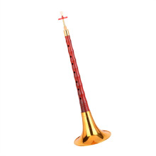 Chinese Suona D Key Sandalwood Horn with Brass Bell for Professional Performance, Warm Resonant Tone