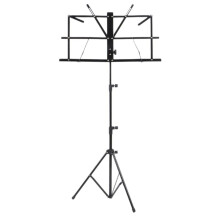 Foldable Adjustable Music Stand for Guitar Violin and Guzheng, Heavy Duty Metal Sheet Holder with Tray