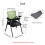 Office Folding Chair with Adjustable Writing Tablet, Ergonomic Mesh Back Support, Wheels, Green 2