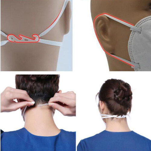 30Pièces Boucles Ajustables Blances Pour Cordons De Masque Durable 2