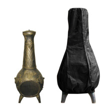 Outdoor Chiminea Cover Waterproof Heavy Duty 190T Oxford Fabric Windproof UV Resistant Patio Heater Protector 122x21x61cm