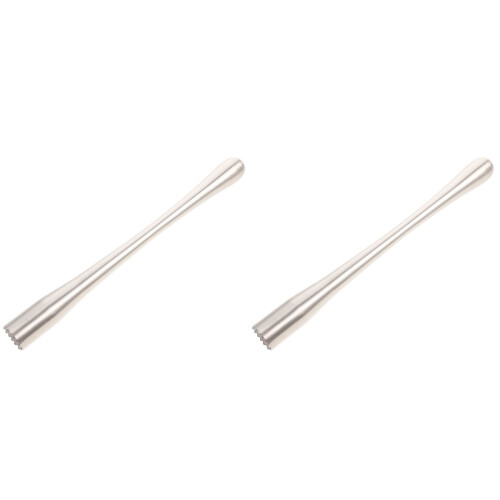 2Pcs Stainless Steel Cocktail Muddler Bar Tool Silver Mixer 1