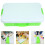2Pcs ABS Sand Tray with Lid Portable Small Sand Box Green 11