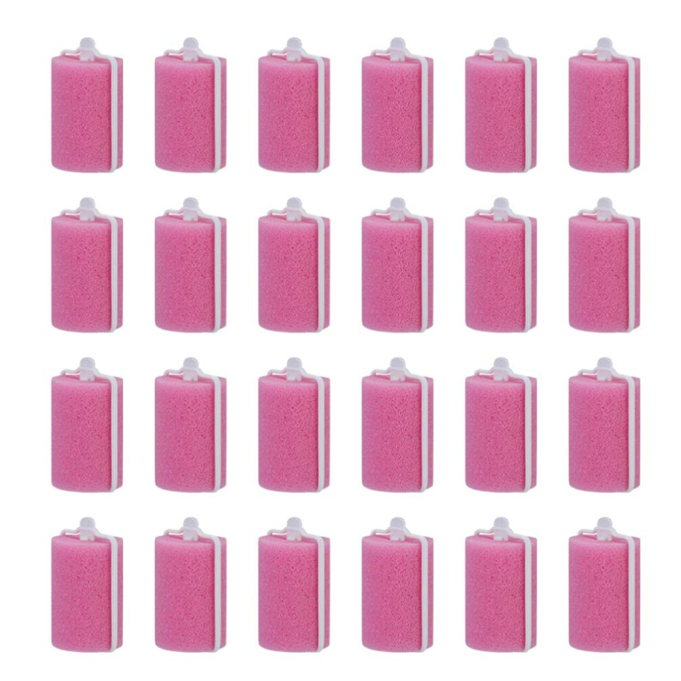 24Pcs Sponge Hair Rollers Jumbo Foam Curlers for Women Heat Overnight Styling Gentle on Hair