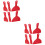4Sets Red Plastic Scrapers for Paint Stains and Kitchen Cleaning Tool 8