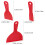4Sets Red Plastic Scrapers for Paint Stains and Kitchen Cleaning Tool 10