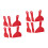 4Sets Red Plastic Scrapers for Paint Stains and Kitchen Cleaning Tool 6