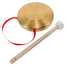4Sets Child-Friendly Golden Alloy Mini Gong and Cymbals Percussion Set