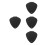 4Pcs Black PU Guitar Pick Storage Holder for Drum Use Waterproof 4