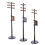 2Sets Plastic Telegraph Poles Assorted Color Mini DIY Landscape Decor 1