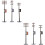 2Sets Plastic Telegraph Poles Assorted Color Mini DIY Landscape Decor 5