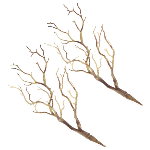 5Pcs Coffee Colored Artificial Antler Branches for Holiday Decoration