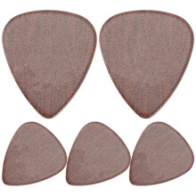 5Pcs Acoustic Electric Guitar Practice Picks Wooden Plectrums