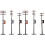 2Sets Plastic Telegraph Poles Assorted Color Mini DIY Landscape Decor 9