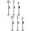 2Sets Plastic Telegraph Poles Assorted Color Mini DIY Landscape Decor 4
