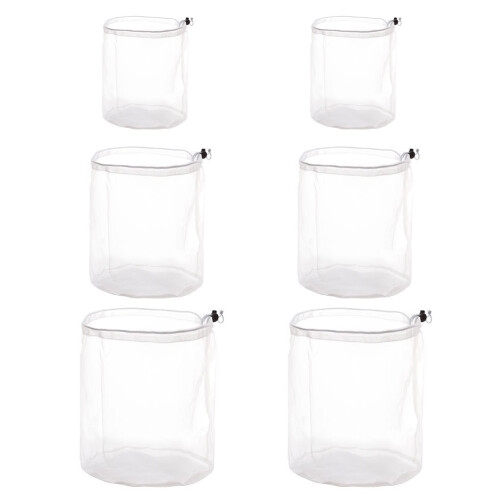 3Sets White Drawstring Laundry Bags for Bras Baby Clothes Mesh Storage 1