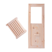 2Sets Beige Sauna Ventilatierooster Van Hout Voor Stoomcabine