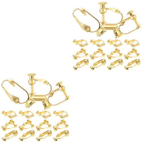 60Pièces Clips Oreilles Dorés Accessoires Créatifs Pour DIY 2