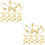 60Pièces Clips Oreilles Dorés Accessoires Créatifs Pour DIY 6