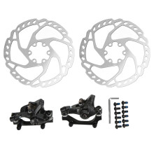 Bicycle Disc Brake System, Mechanical Disc Brake Set High Strength Aluminum Alloy Reinforced Disc Brake Base With Cable Actuated Caliper Efficient