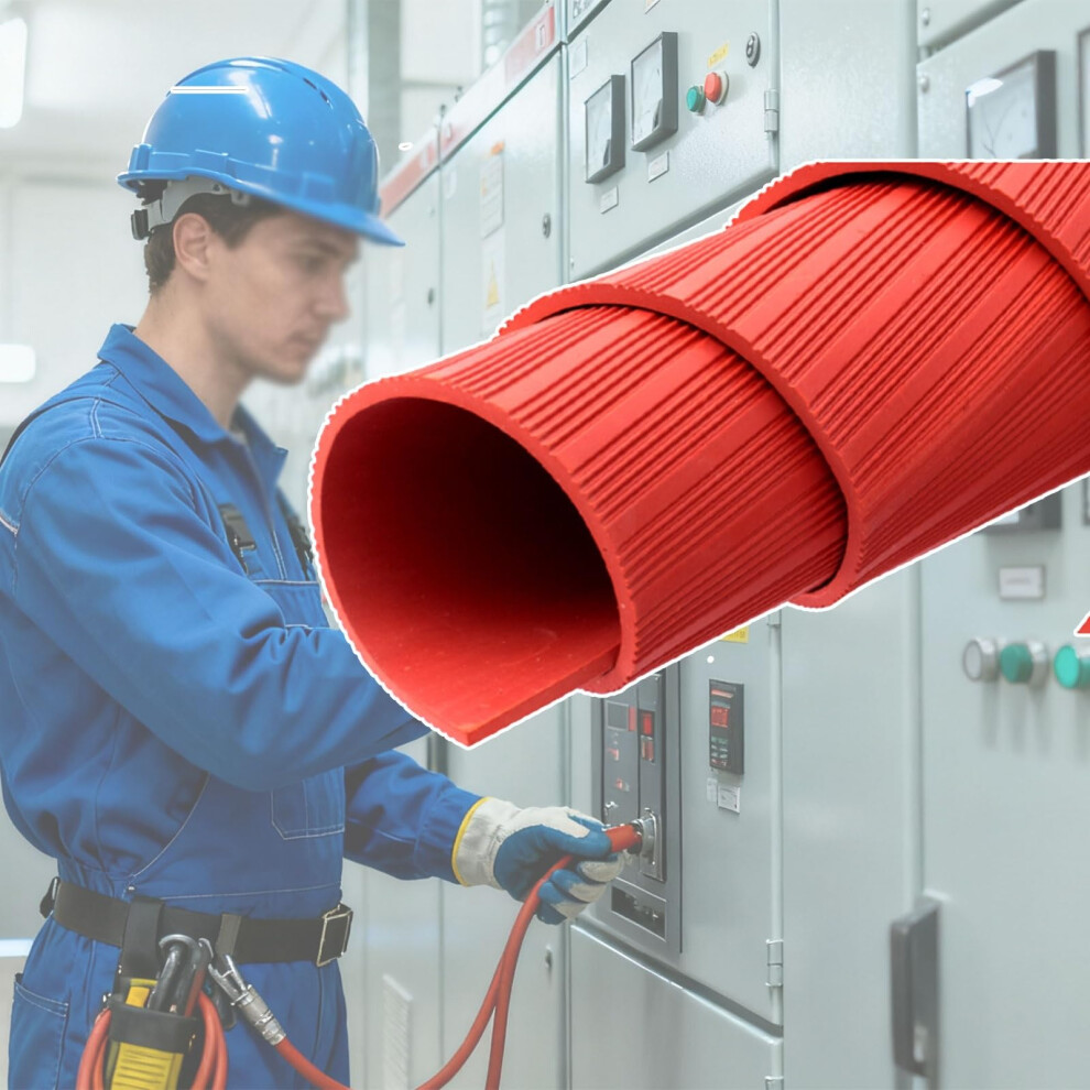 Voltage Electrical Insulating Rubber Floor Mat 1M Red For Switchboard Safety And Shock Protection 9169991729183