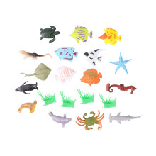 32Pcs Assorted Plastic Fish Model Toys Set Mini Tropical Fish for Kids