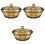 3St Decoratieve Plastic Fruitboxen Goud Multifunctioneel En 4