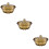 3St Decoratieve Plastic Fruitboxen Goud Multifunctioneel En 10