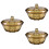 3St Decoratieve Plastic Fruitboxen Goud Multifunctioneel En 7