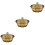 3St Decoratieve Plastic Fruitboxen Goud Multifunctioneel En 6