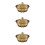 3St Decoratieve Plastic Fruitboxen Goud Multifunctioneel En 9