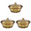 3St Decoratieve Plastic Fruitboxen Goud Multifunctioneel En 3
