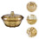3St Decoratieve Plastic Fruitboxen Goud Multifunctioneel En 11