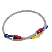 2Sets Motorfiets Braided Remslang, Hoge Racing Olieleiding