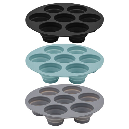 12Pcs Silicone Muffin Baking Cups Multicolor Durable Nonstick Bakeware