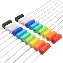Cable Security Seals 100pcs Durable Steel Tamper Evident Wire Locks with Custom Serial Printing for Containers Trucks and Warehouse (Red)