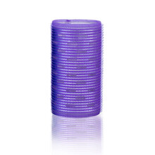 Self Grip Hair Rollers Set with Clips, Heatless Curlers for All Hair Types and Volume, Purple