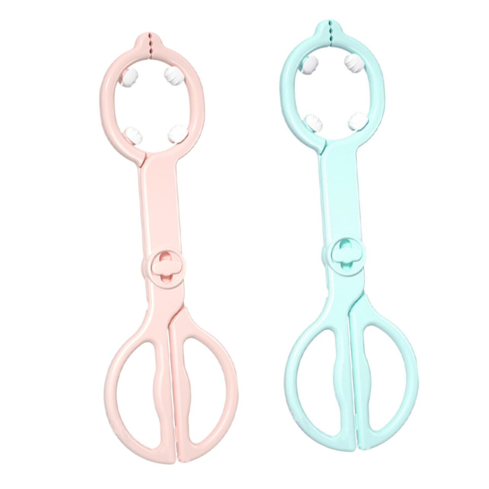 Baby Bottle Holder and Feeding Tongs Set, Antislip Heat Resistant Grip for Easy Bottle Cleaning