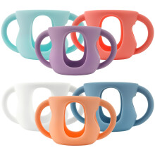 6Pcs Silicone Baby Bottle Sleeve for Avent 120ml, Drop Resistant and Heat Retention Protector with Handles