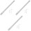 3Pcs Adjustable Silver Wardrobe Rod Retractable Clothes Rack for Home 3