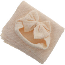 4Sets Infant Swaddle Blanket White Polyester Baby Wraps for Newborns